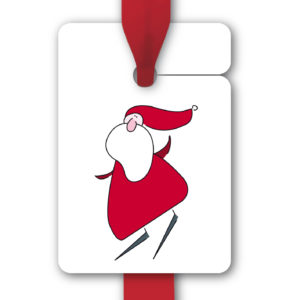 Hänge Etiketten: Geschenkanhänger mit Schlittschuh aus unserer Weihnachts Papeterie in weiß
