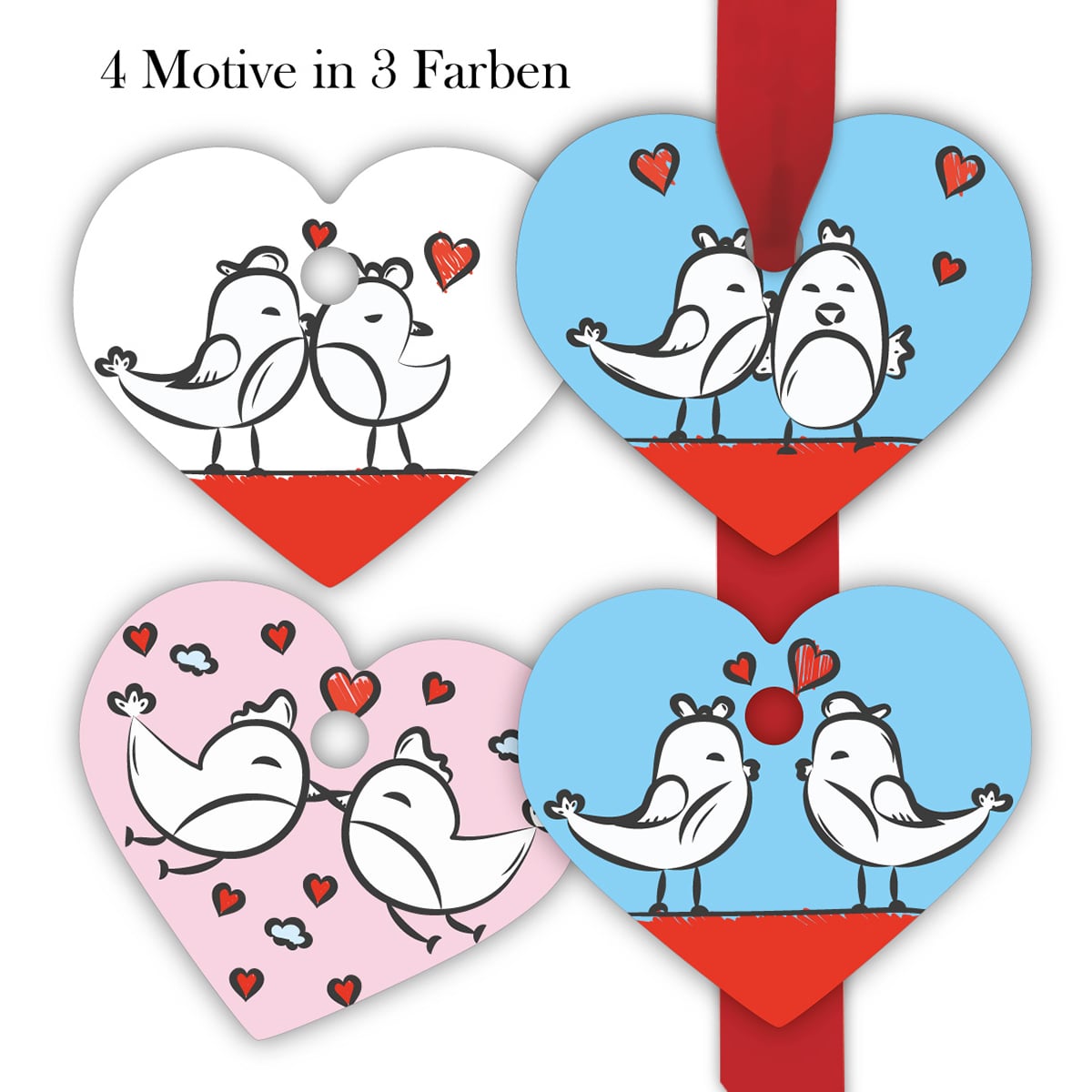 Kartenkaufrausch: Valentins Herz Geschenkanhänger aus unserer Liebes Papeterie in multicolor