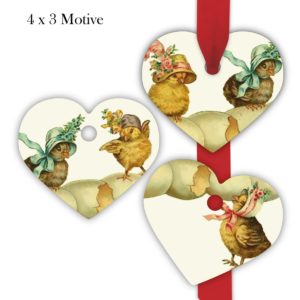 Kartenkaufrausch: Oster Herz Geschenkanhänger aus unserer Oster Papeterie in hell gelb