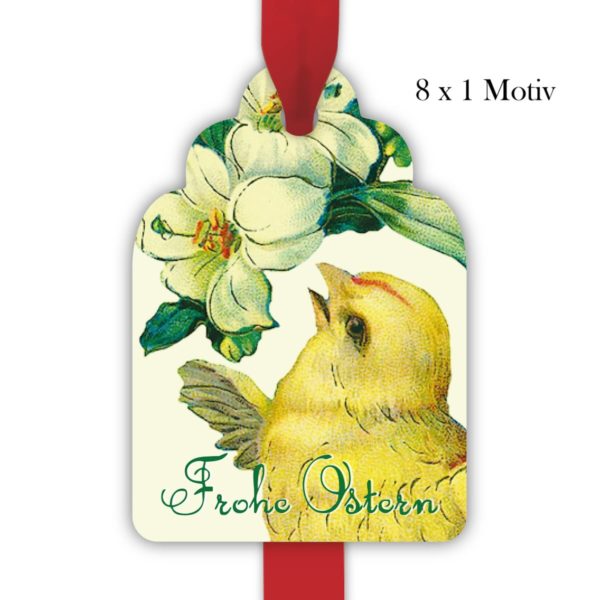 Kartenkaufrausch: Oster Geschenkanhänger mit süßem Küken aus unserer Oster Papeterie in gelb