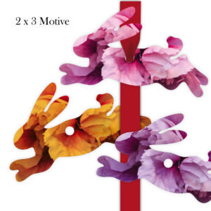 Kartenkaufrausch: 6 Blüten Geschenkanhänger aus unserer Geburtstags Papeterie in multicolor
