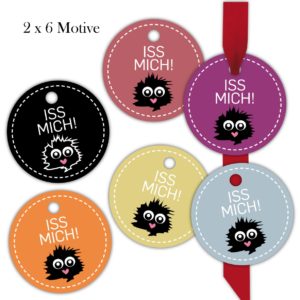 Kartenkaufrausch: leckere runde Geschenkanhänger aus unserer Designer Papeterie in multicolor