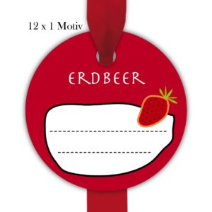 Kartenkaufrausch: Geschenkanhänger für Konfitüren aus unserer Designer Papeterie in rot