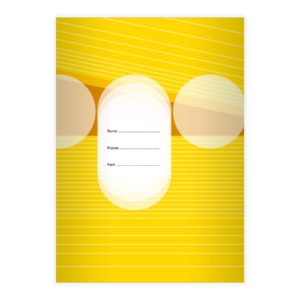 Kartenkaufrausch: Schulheft mit geometrischem Design aus unserer Schul Papeterie in gelb