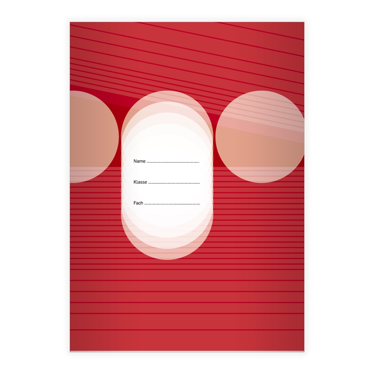 Kartenkaufrausch: Schulheft mit geometrischem Design aus unserer Schul Papeterie in rot