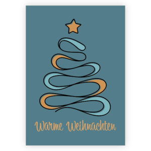 Moderne Weihnachtskarte mit den besten Wünschen für warme Weihnachten