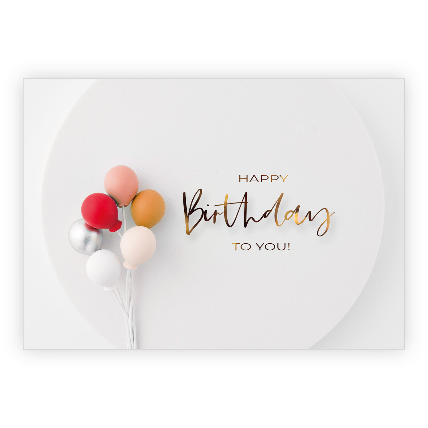 Trend Geburtstags Grußkarte mit Ballons:  Happy Birthday to you 1 nachhaltig produzierte Klappkarte inklusive Umschlag  made in germany von Kartenkaufrausch.de