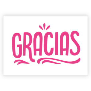 Gracias - Kalligraphie Hand Lettering Dankeskarte zum bedanken