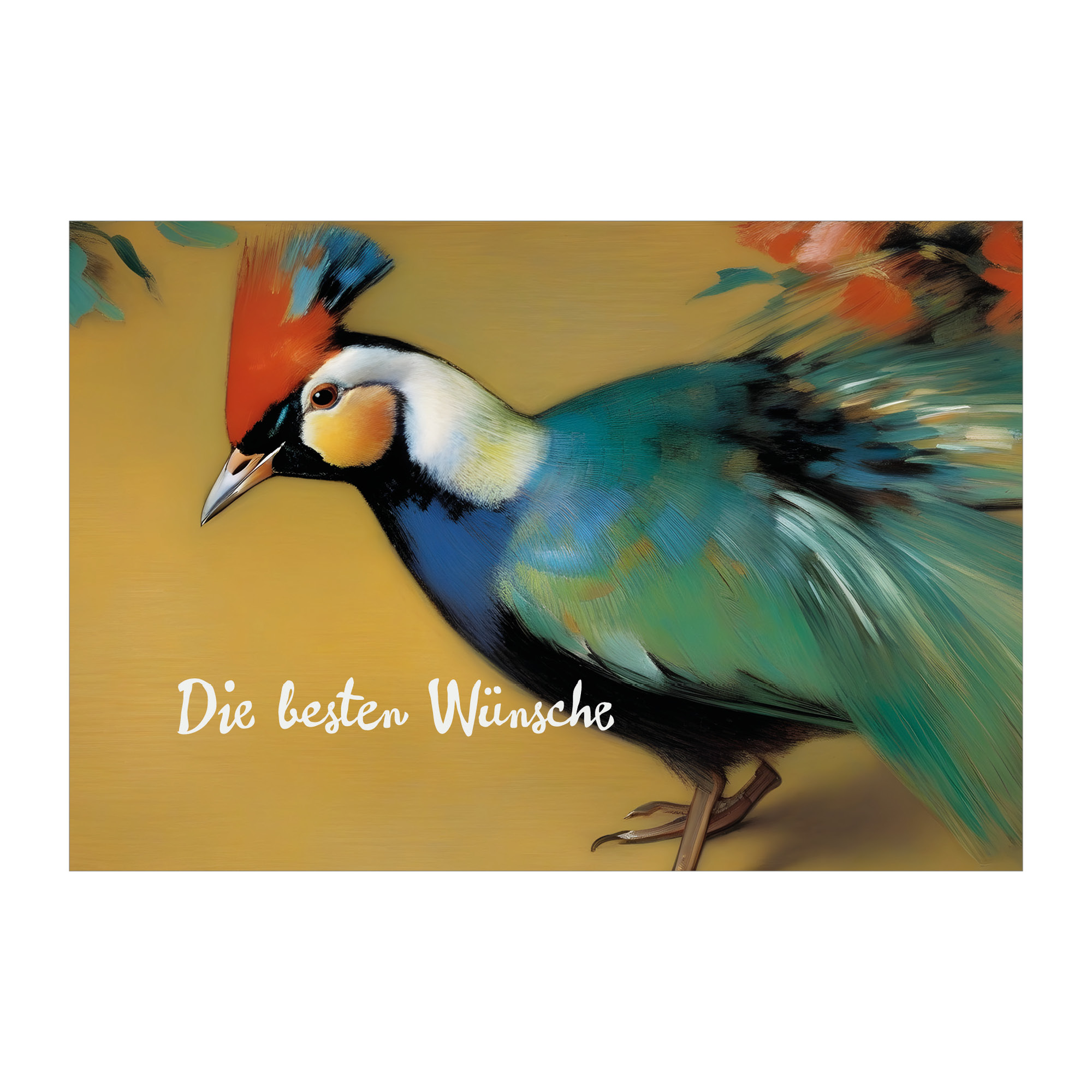 Künstler Glückwunschkarte 1 nachhaltige Klapp Grußkarte made in germany von Kartenkaufrausch.de