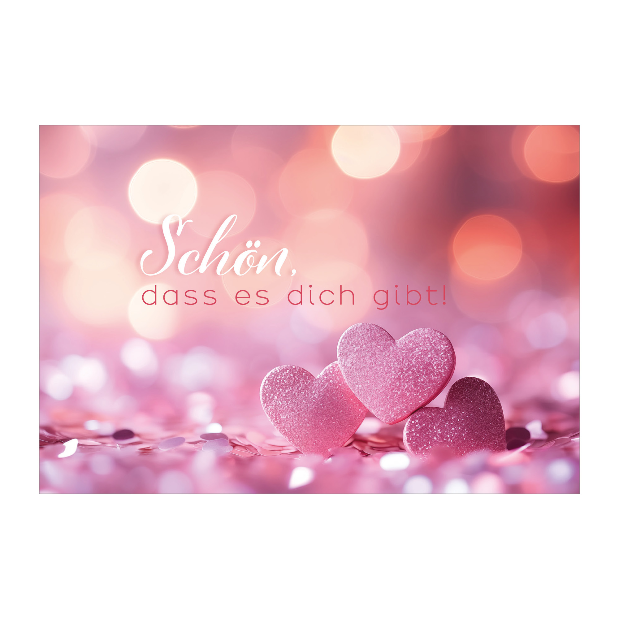 Foto Valentinskarte mit Herzen 1 nachhaltige Klapp Grußkarte made in germany von Kartenkaufrausch.de